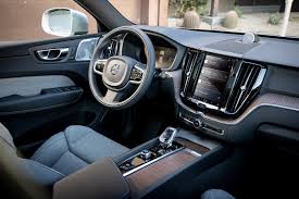 Luxurious car interior with touchscreen display