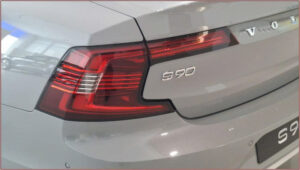 Volvo S90 rear view with taillights Volvo S90 rear view with taillights