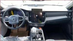 Modern car interior with touchscreen display