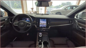 Modern car interior with touchscreen display Modern car interior with touchscreen display