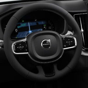 Volvo car steering wheel and display