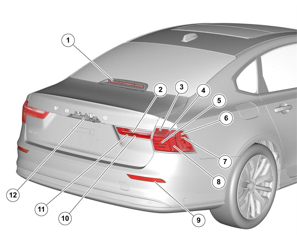 cụm đèn sau volvo S90
